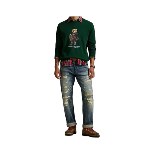 Polo Bear Printed Crewneck Sweatshirt
