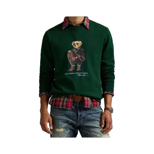 Polo Bear Printed Crewneck Sweatshirt