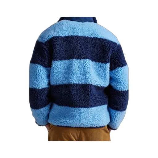 Striped Fleece Zipped Jacket