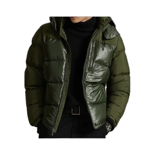 Zip-Up Hooded Down Jacket