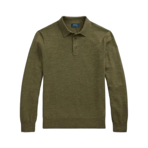 Logo Embroidered Long-Sleeved Polo Shirt