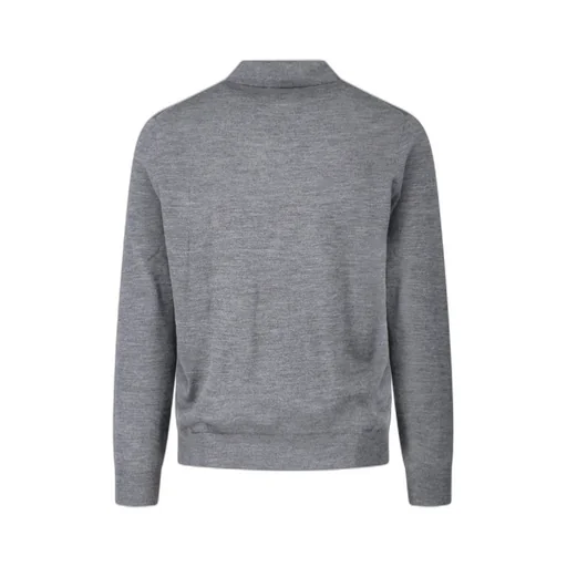 Logo Embroidered Long-Sleeved Polo Shirt