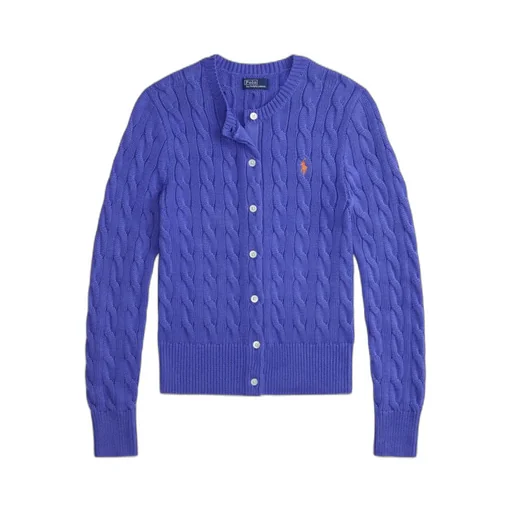 Cable-Knit Button-Up Cardigan