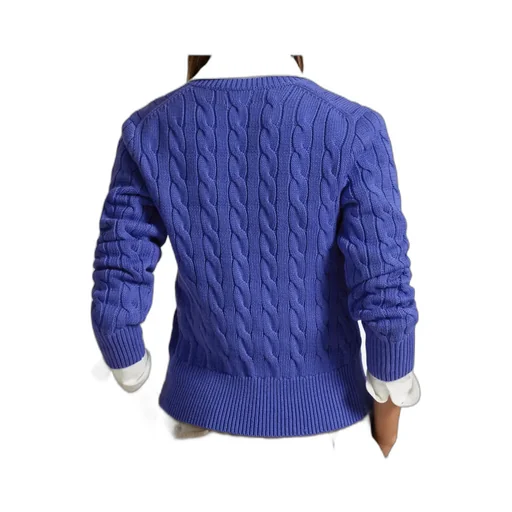 Cable-Knit Button-Up Cardigan