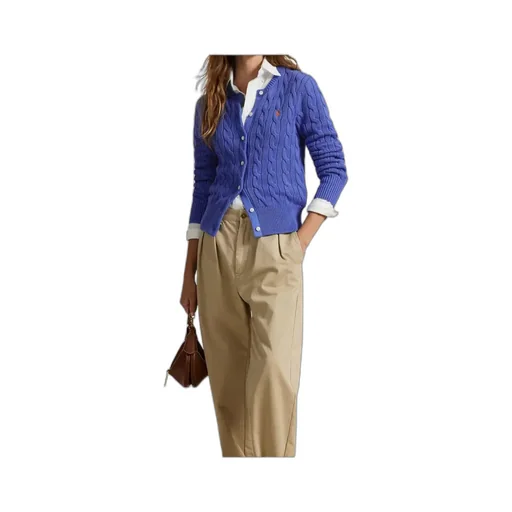 Cable-Knit Button-Up Cardigan