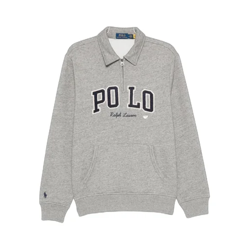 Polo Neck Kangaroo Pocket Sweatshirt
