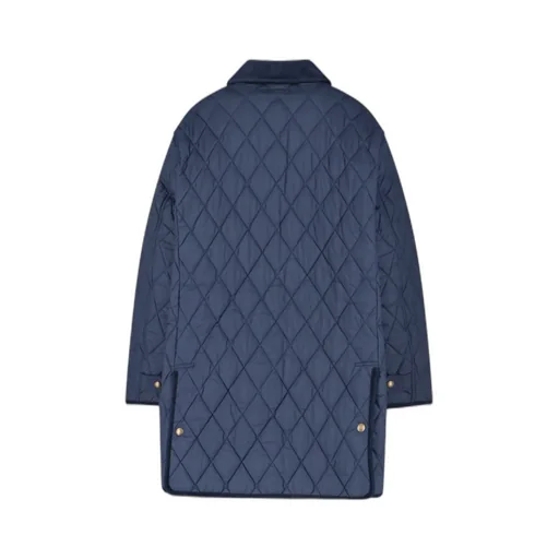 Diamond-Quilted Coat