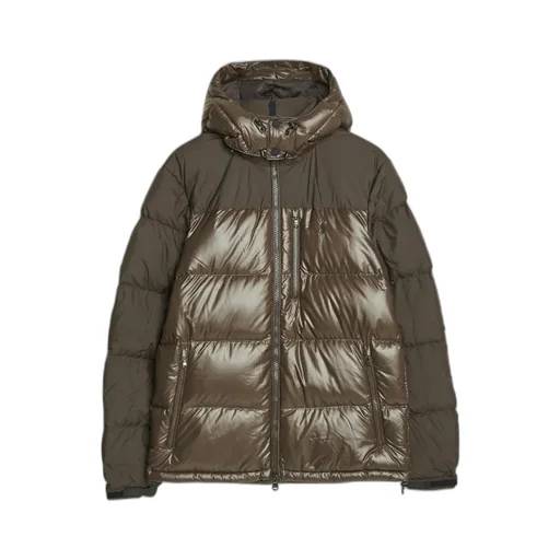 Zip-Up Hooded Down Jacket