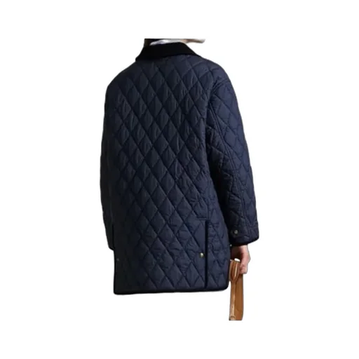 Diamond-Quilted Coat