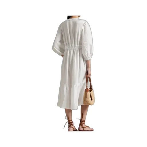 V-Neck Tiered Dress