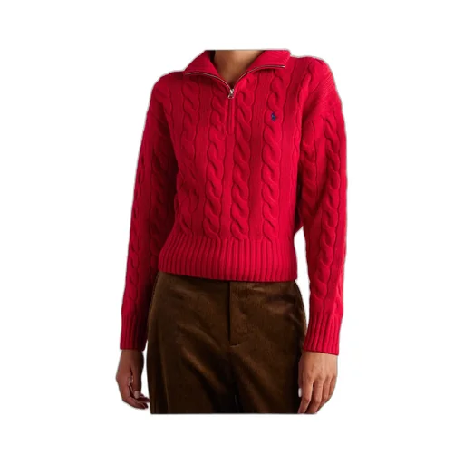 Half Zipped Cable-Knit Jumper