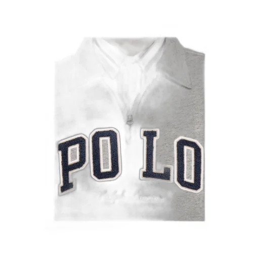 Polo Neck Kangaroo Pocket Sweatshirt