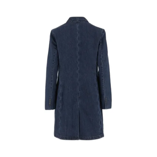 Denim Double-Breasted Coat