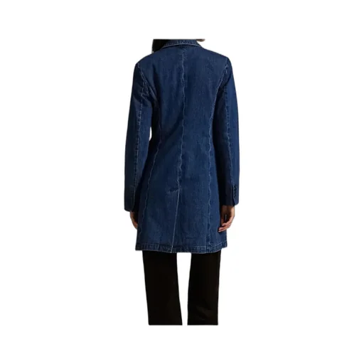 Denim Double-Breasted Coat