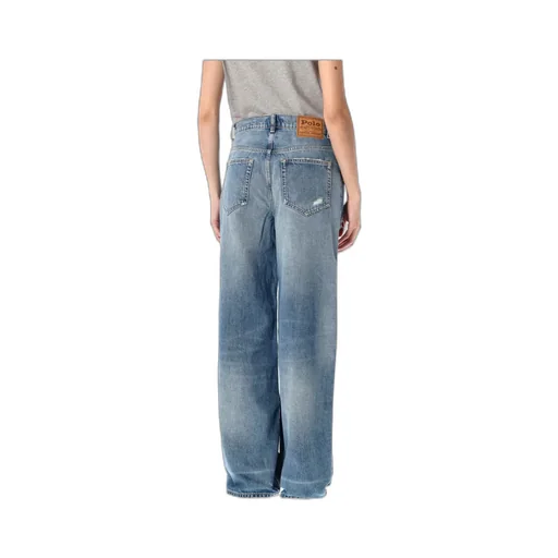 Distressed Straight-Leg Jeans