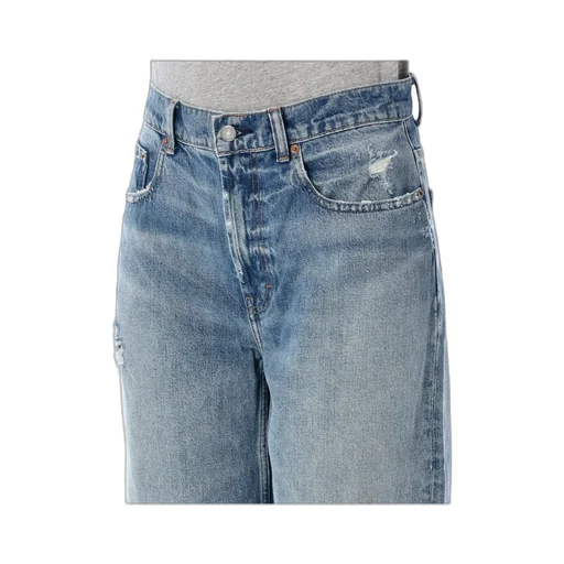 Distressed Straight-Leg Jeans