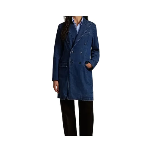Denim Double-Breasted Coat