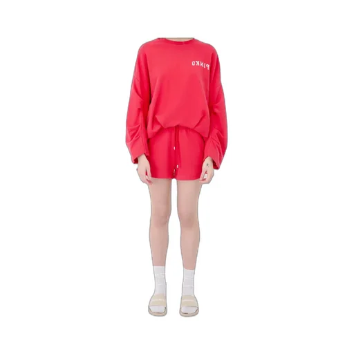 Elastic-Waistband Cotton Mini Shorts