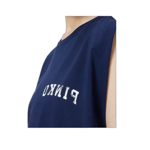 Sleeveless T-Shirt With Pinko Logo