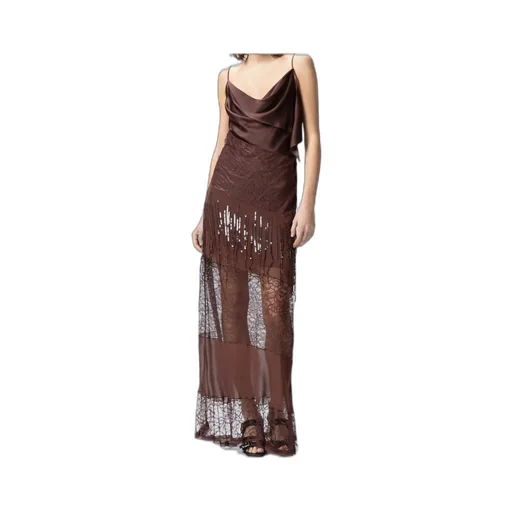 Lace-Panelled Maxi Dress