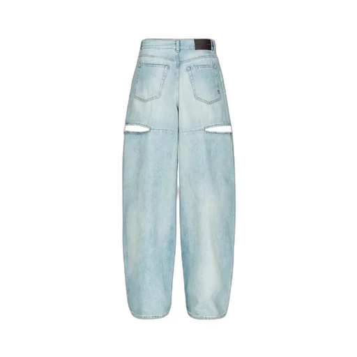 Cut-Out Wide-Leg Jeans