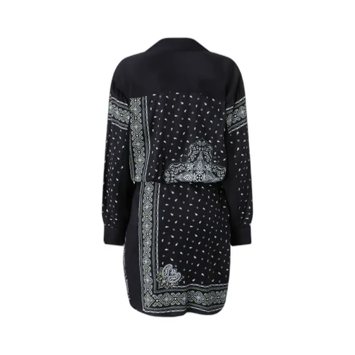 Bandana Printed Drop Shoulder Mini Dress