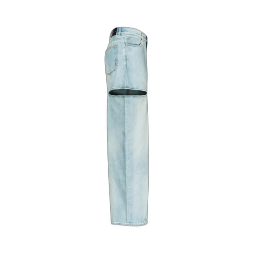 Cut-Out Wide-Leg Jeans