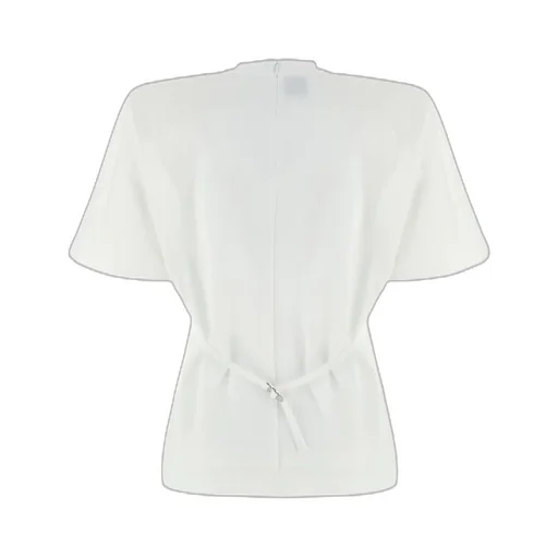 Belted Round Neck Blouse