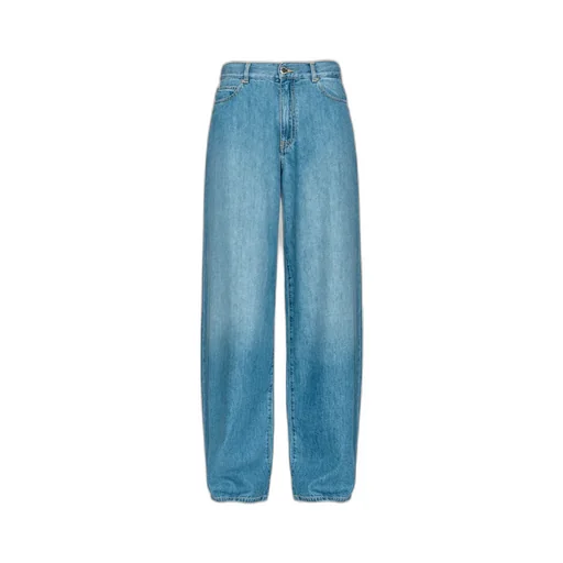 Medium-Light Denim Palazzo Jeans