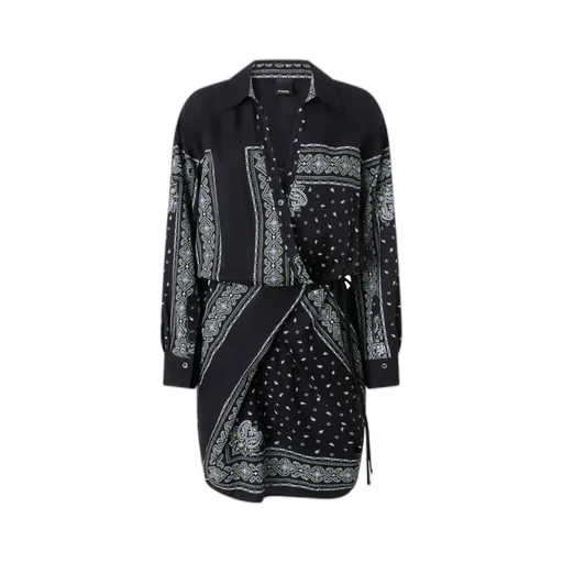 Bandana Printed Drop Shoulder Mini Dress