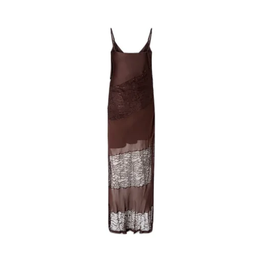 Lace-Panelled Maxi Dress