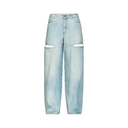 Cut-Out Wide-Leg Jeans