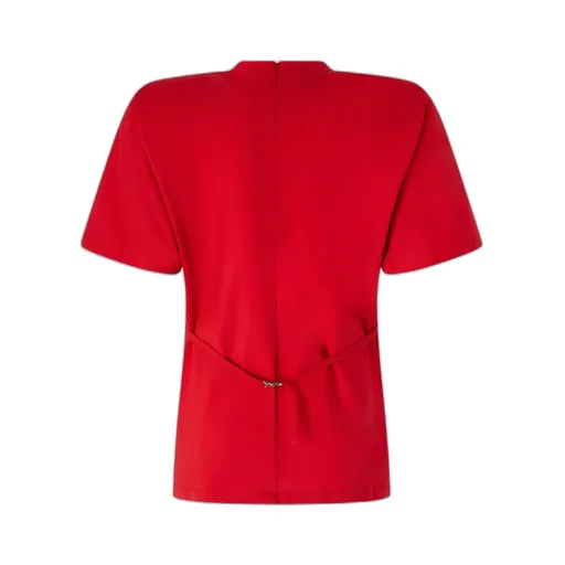 Belted Round Neck Blouse