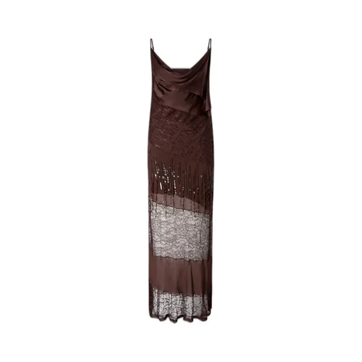 Lace-Panelled Maxi Dress