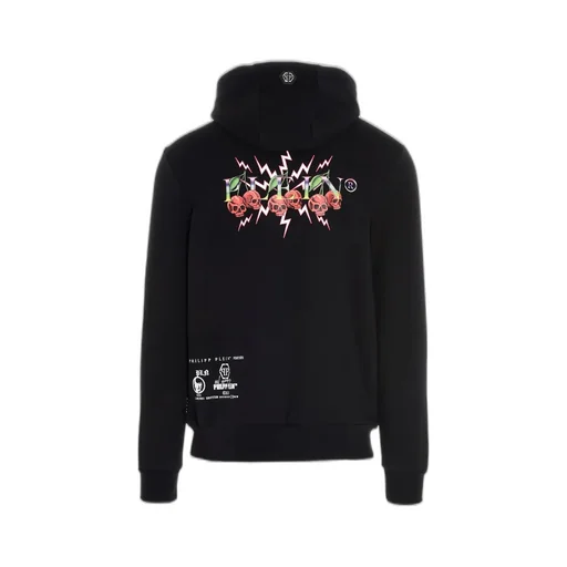 Rhinestone-Cherries Cotton Hoodie