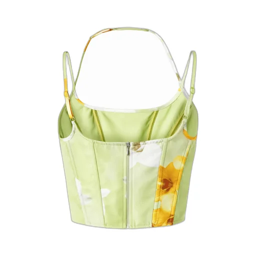 Floral-Print Corset Top