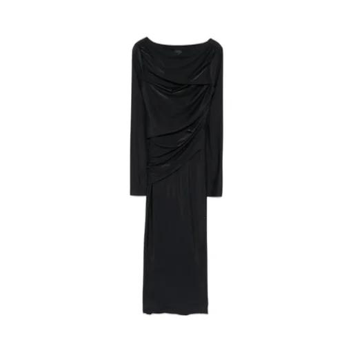 Long-Sleeve Wrap Detailed Dress