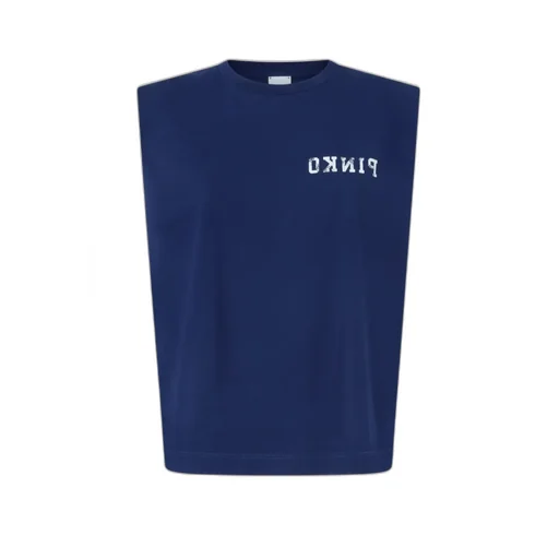 Sleeveless T-Shirt With Pinko Logo