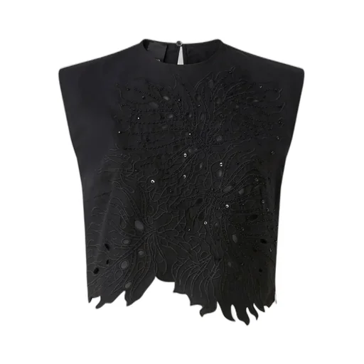 Embellished Cutout Top