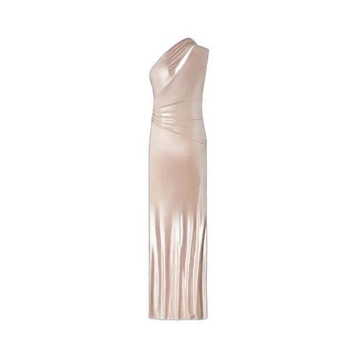 One-Shoulder Ruched Maxi Dress