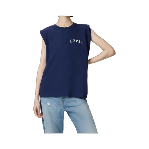 Sleeveless T-Shirt With Pinko Logo
