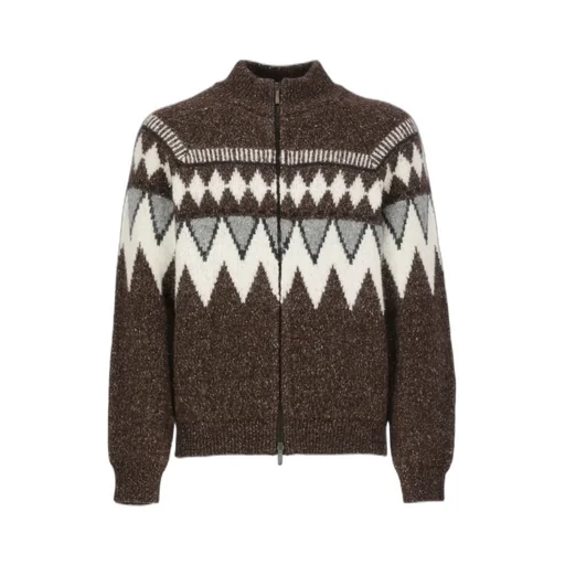 Patterned Jacquard Cardigan