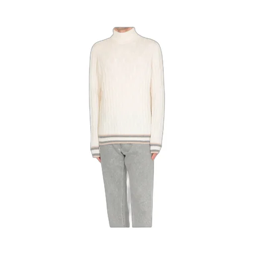 Cable-Knit Turtleneck Sweater