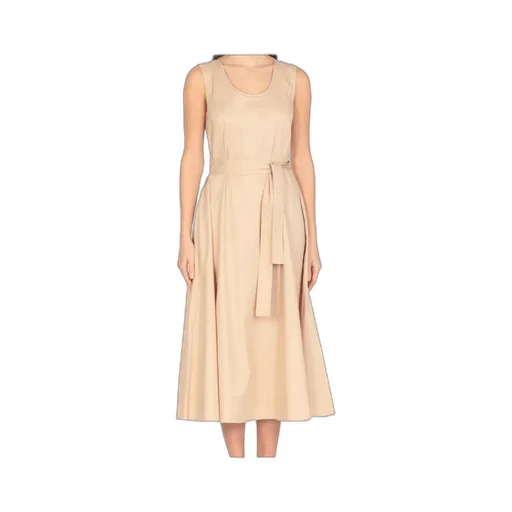 Belted A-Line Dress