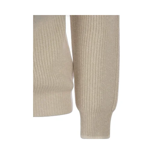 Ribbed-Knit Long-Sleeve Sweatshirt