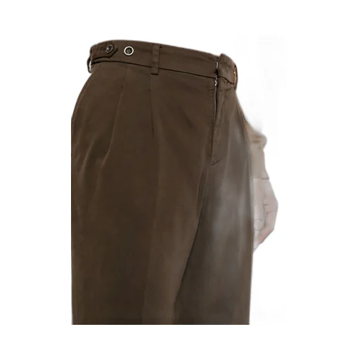 Waist-Tab Cotton Trousers