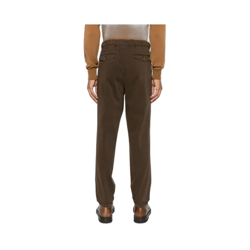 Waist-Tab Cotton Trousers