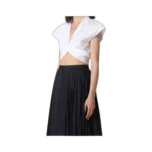 Tie Fastened Cropped Blouse