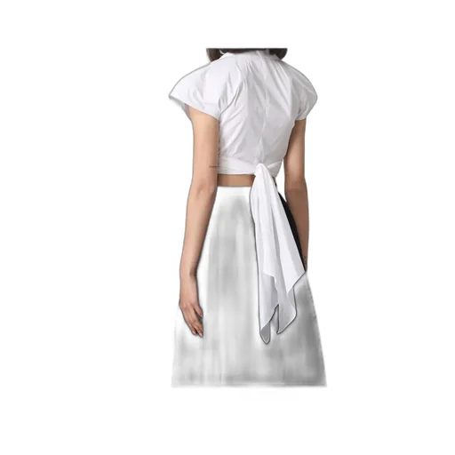 Tie Fastened Cropped Blouse