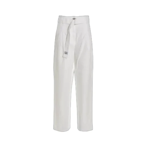 Belted High-Waist Trousers